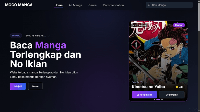 Read Manga Website preview