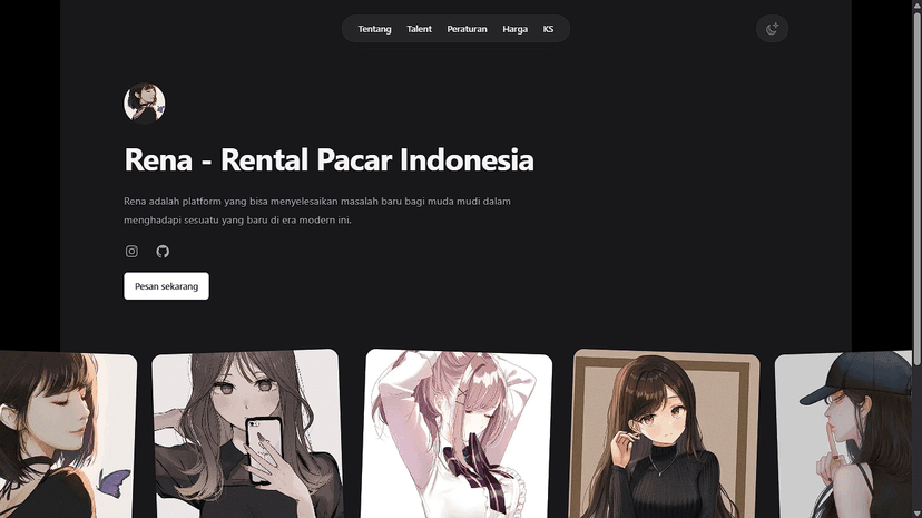 Rental Pacar Website preview